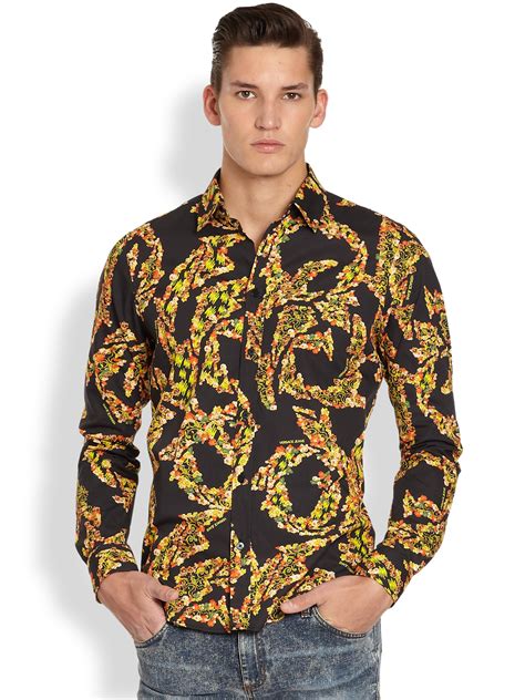 men's shirt versace|versace denim shirt.